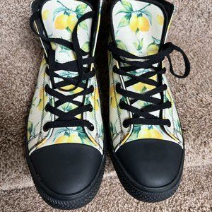 RAAD Shop Men's Lemon Theme High Tops.